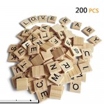 Scrabble Letters for Crafts Wood Scrabble Tiles-DIY Wood Gift Decoration Making Alphabet Coasters and Scrabble Crossword Game 200PCS  B07JD8TJNY